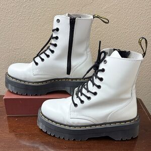 Dr. Martens Jadon White Combat Boots